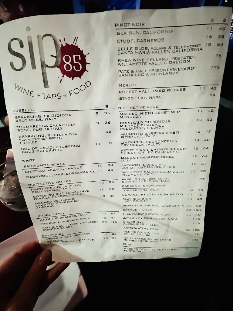 Menu_Sip85_Palm Harbor, FL_image_old_1