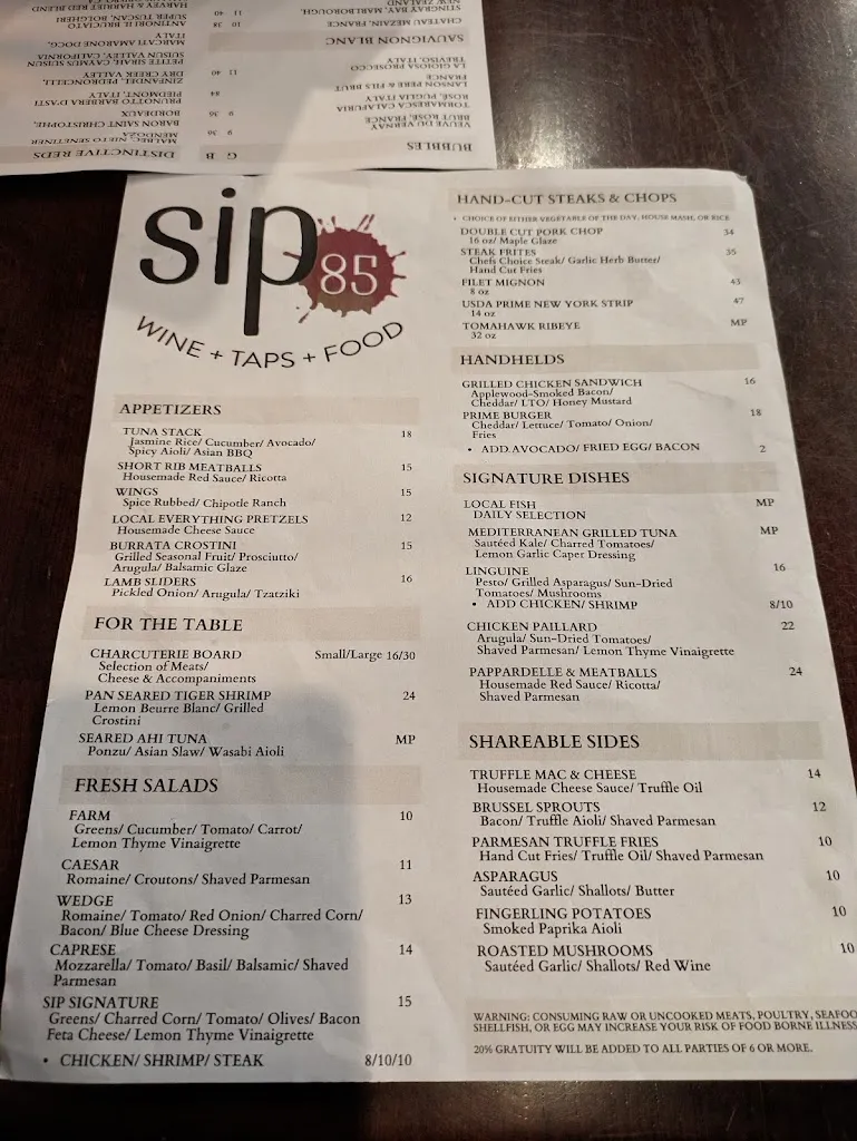 Menu_Sip85_Palm Harbor, FL_image_old_2