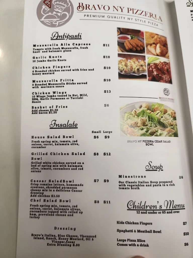 Menu_Bravo NY Pizzeria_Palm Harbor, FL_image_old_1