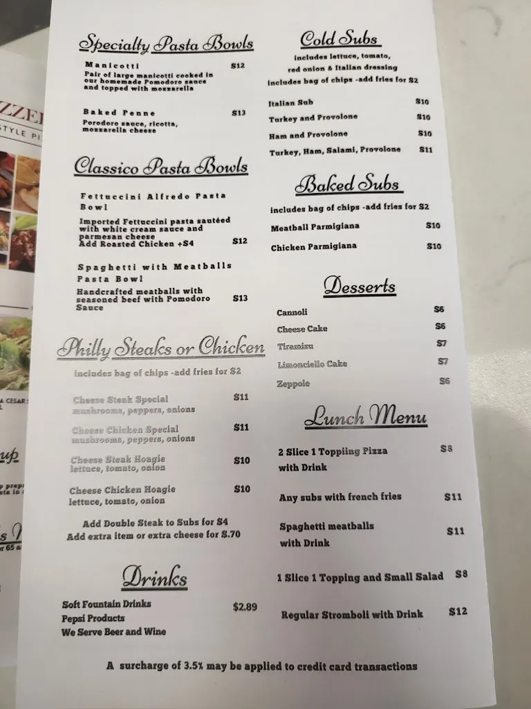 Menu_Bravo NY Pizzeria_Palm Harbor, FL_image_old_2