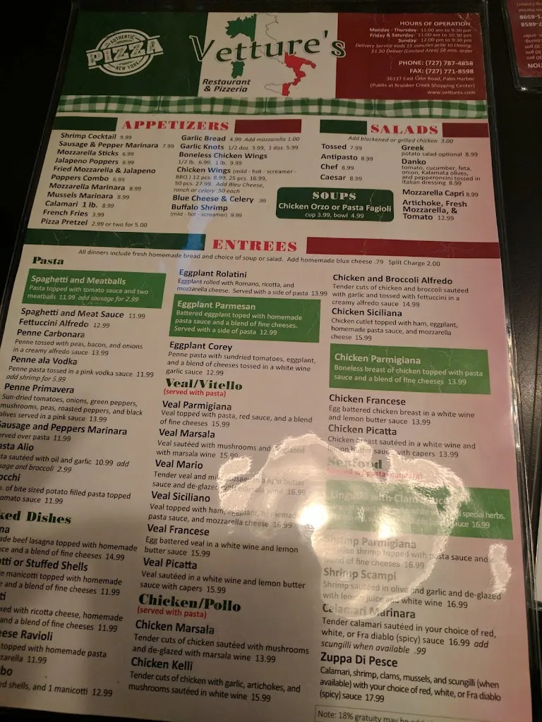 Menu_Vetture's Pizzeria and Restaurant_Palm Harbor, FL_image_old_2