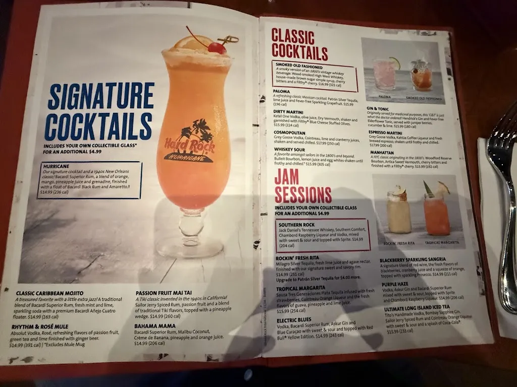 Menu_Hard Rock Cafe_Tampa, FL_image_old_1