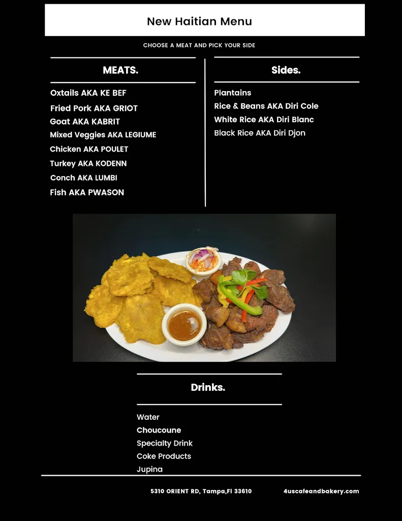 Menu_4 Us Cafe & bakery_Tampa, FL_image_old_1