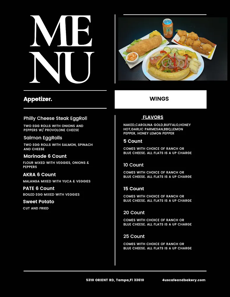 Menu_4 Us Cafe & bakery_Tampa, FL_image_old_2
