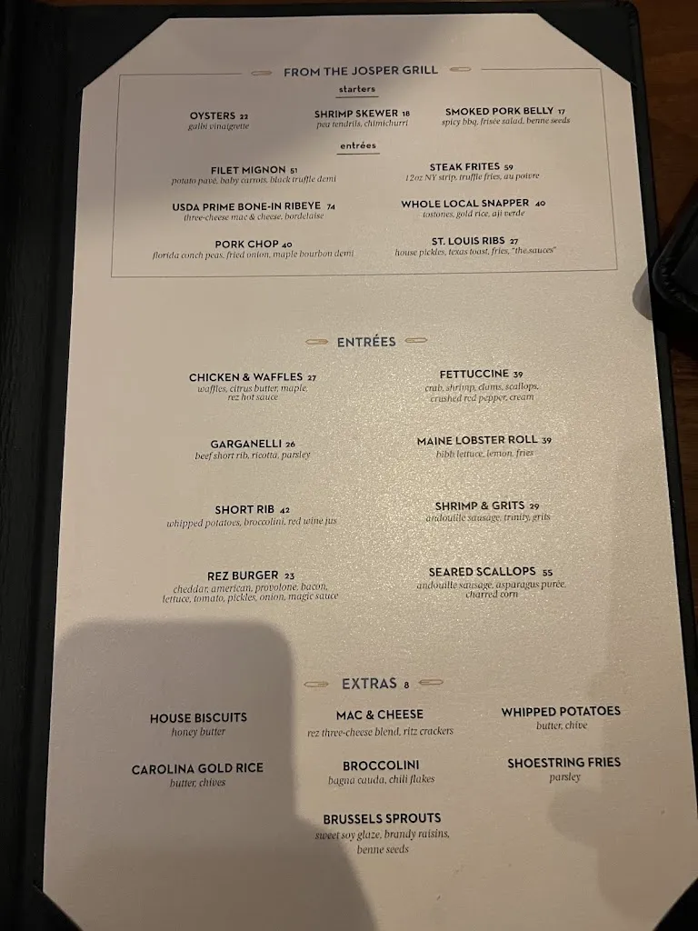 Menu_The Rez Grill (in Seminole Hard Rock Tampa)_Tampa, FL_image_old_1