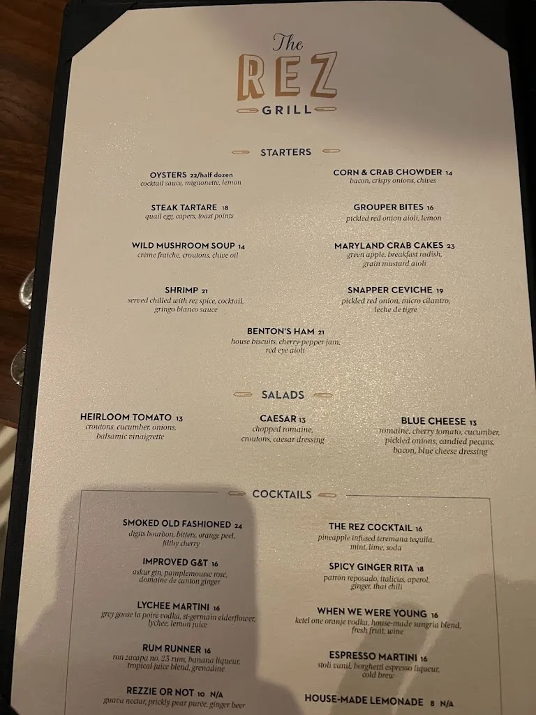 Menu_The Rez Grill (in Seminole Hard Rock Tampa)_Tampa, FL_image_old_2
