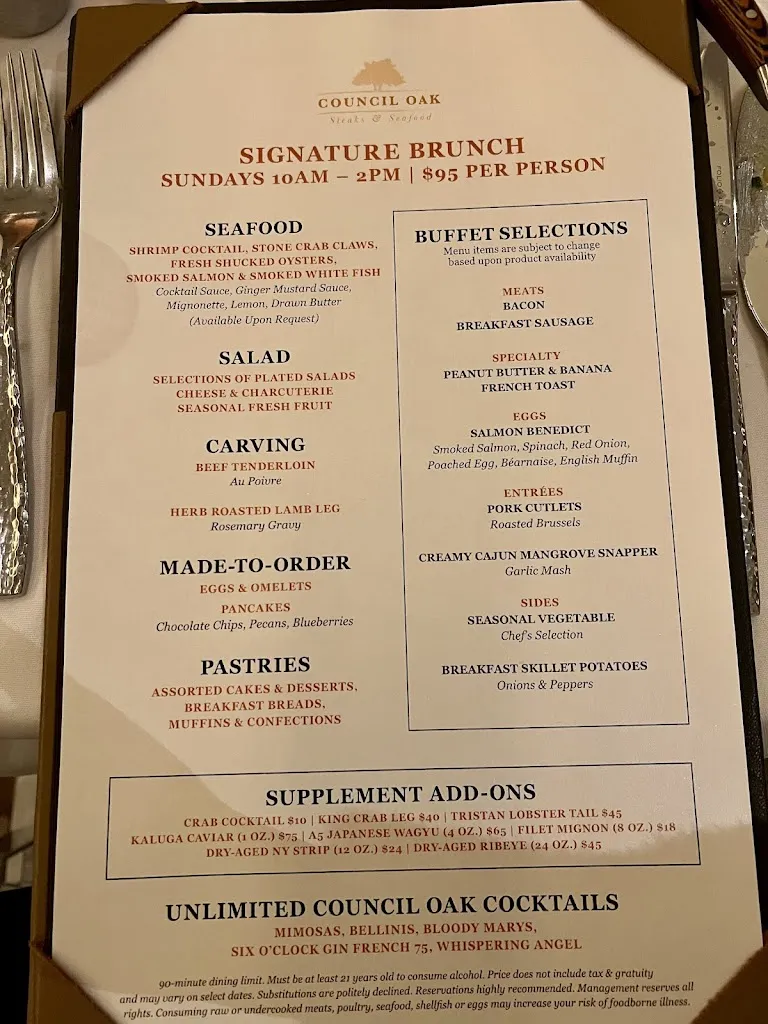 Menu_Council Oak Steaks & Seafood (in Seminole Hard Rock Tampa)_Tampa, FL_image_old_1