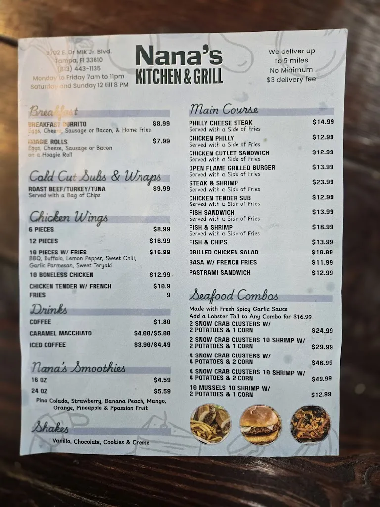 Menu_Nana's kichen And Gril_Tampa, FL_image_old_1