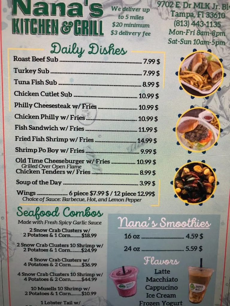 Menu_Nana's kichen And Gril_Tampa, FL_image_old_2