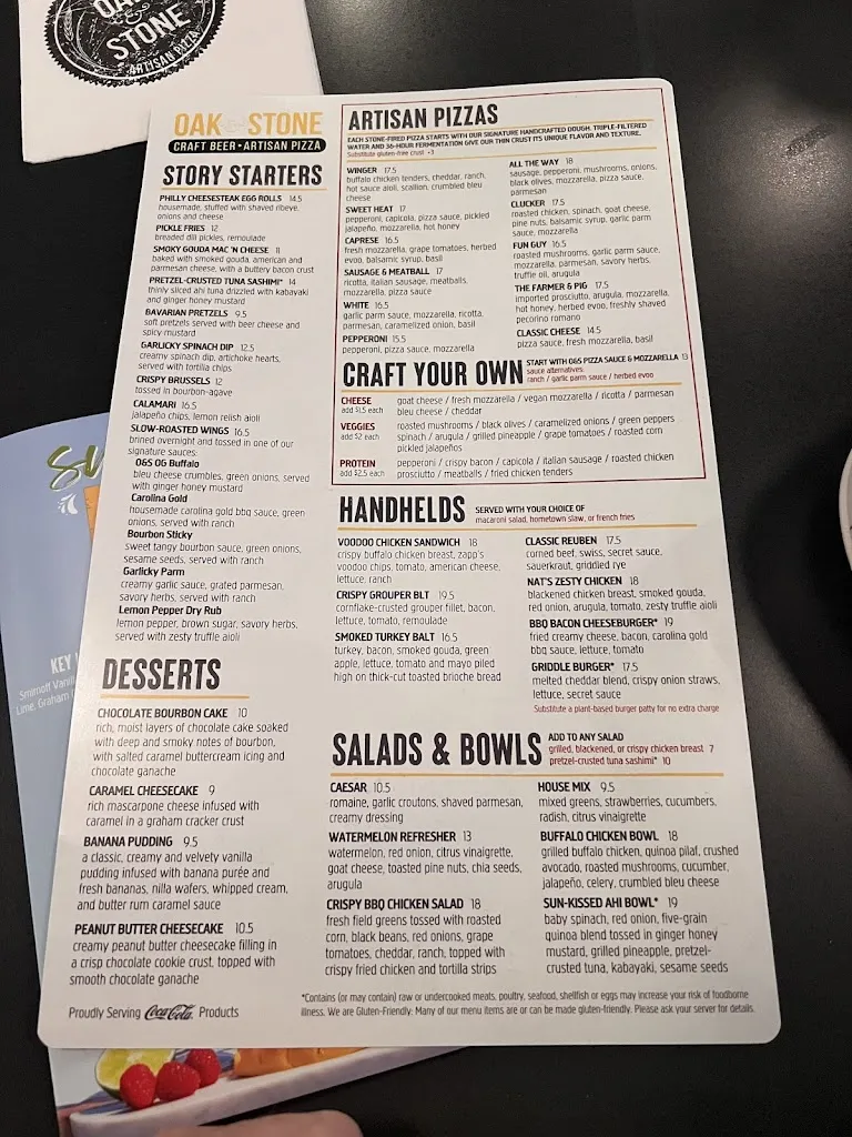 Menu_Oak & Stone_Estero, FL_image_old_1