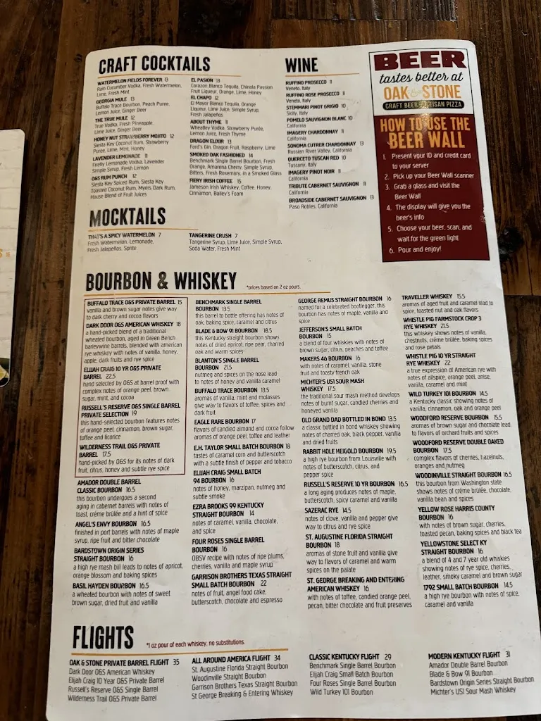 Menu_Oak & Stone_Estero, FL_image_old_2