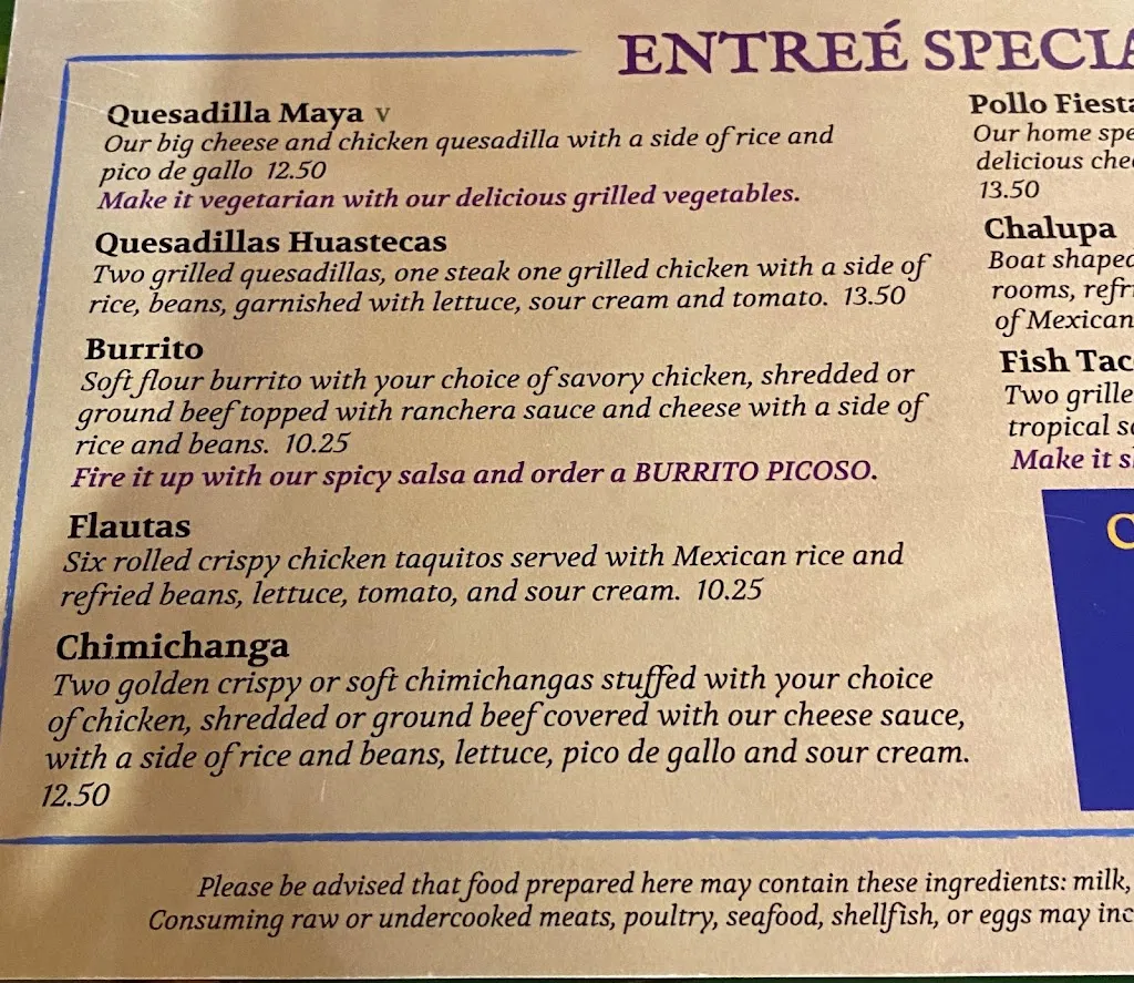 Menu_Sol De Mexico_Eustis, FL_image_old_2
