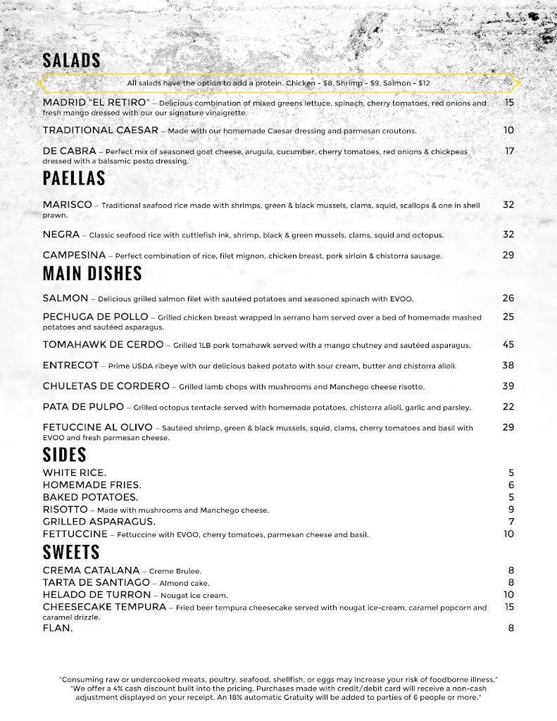 Menu_Madrid Tapas Y Vinos_Miami, FL_image_old_2
