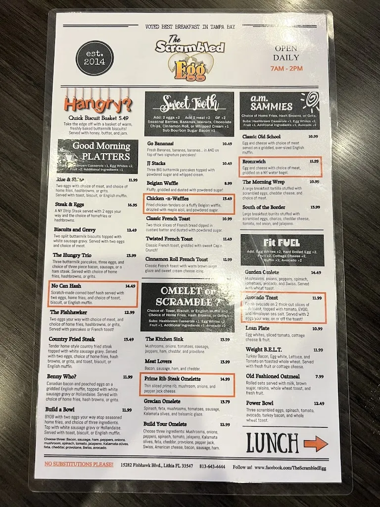 Menu_The Scrambled Egg_Lithia, FL_image_old_2