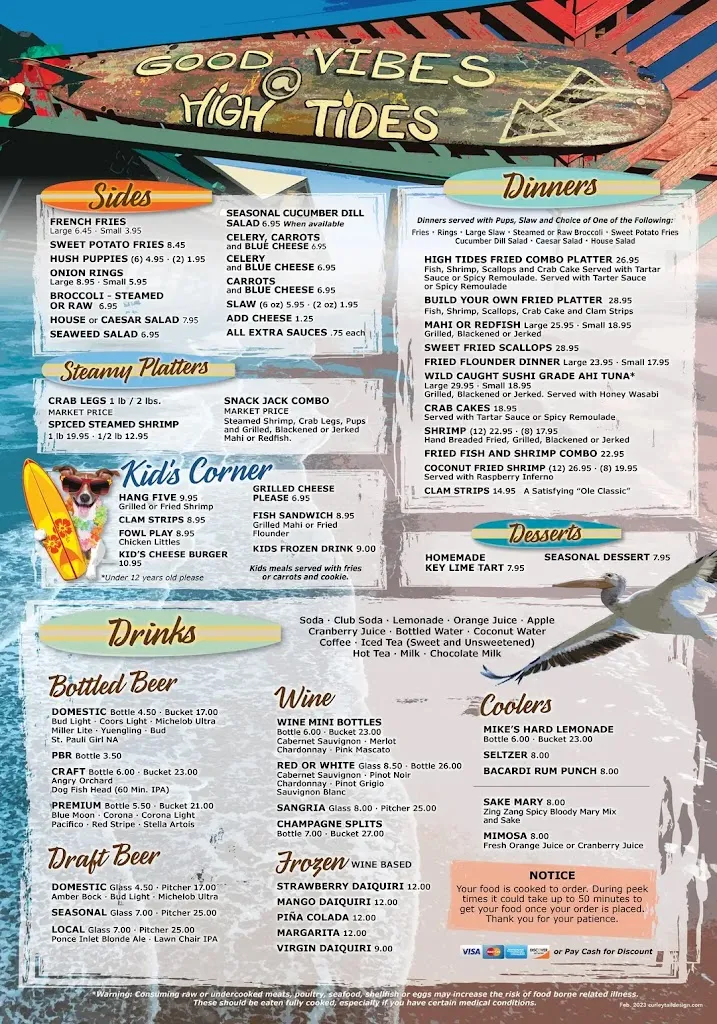 Menu_High Tides At Snack Jack_Flagler Beach, FL_image_old_2