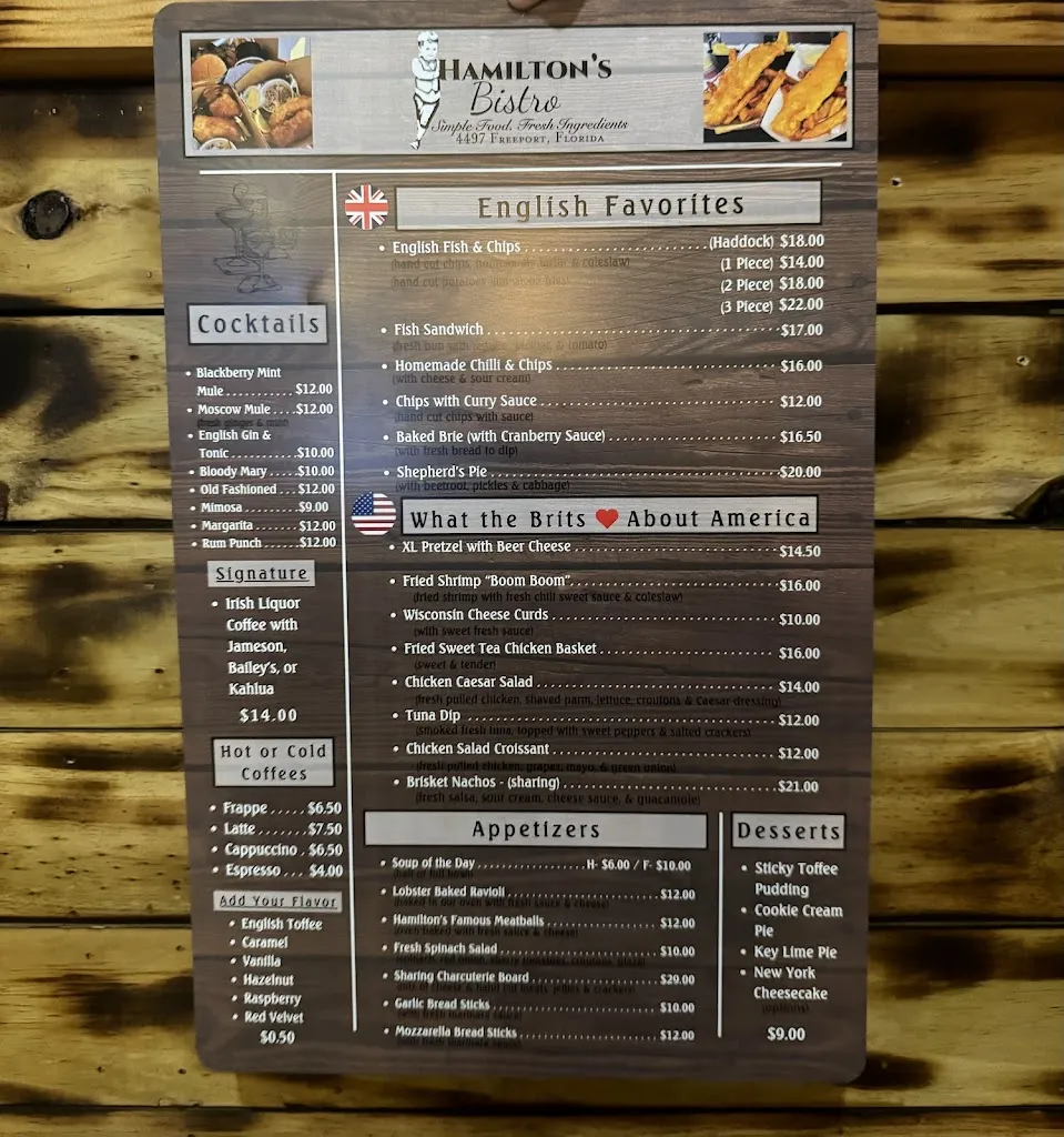Menu_Hamilton's Bistro_Freeport, FL_image_old_1