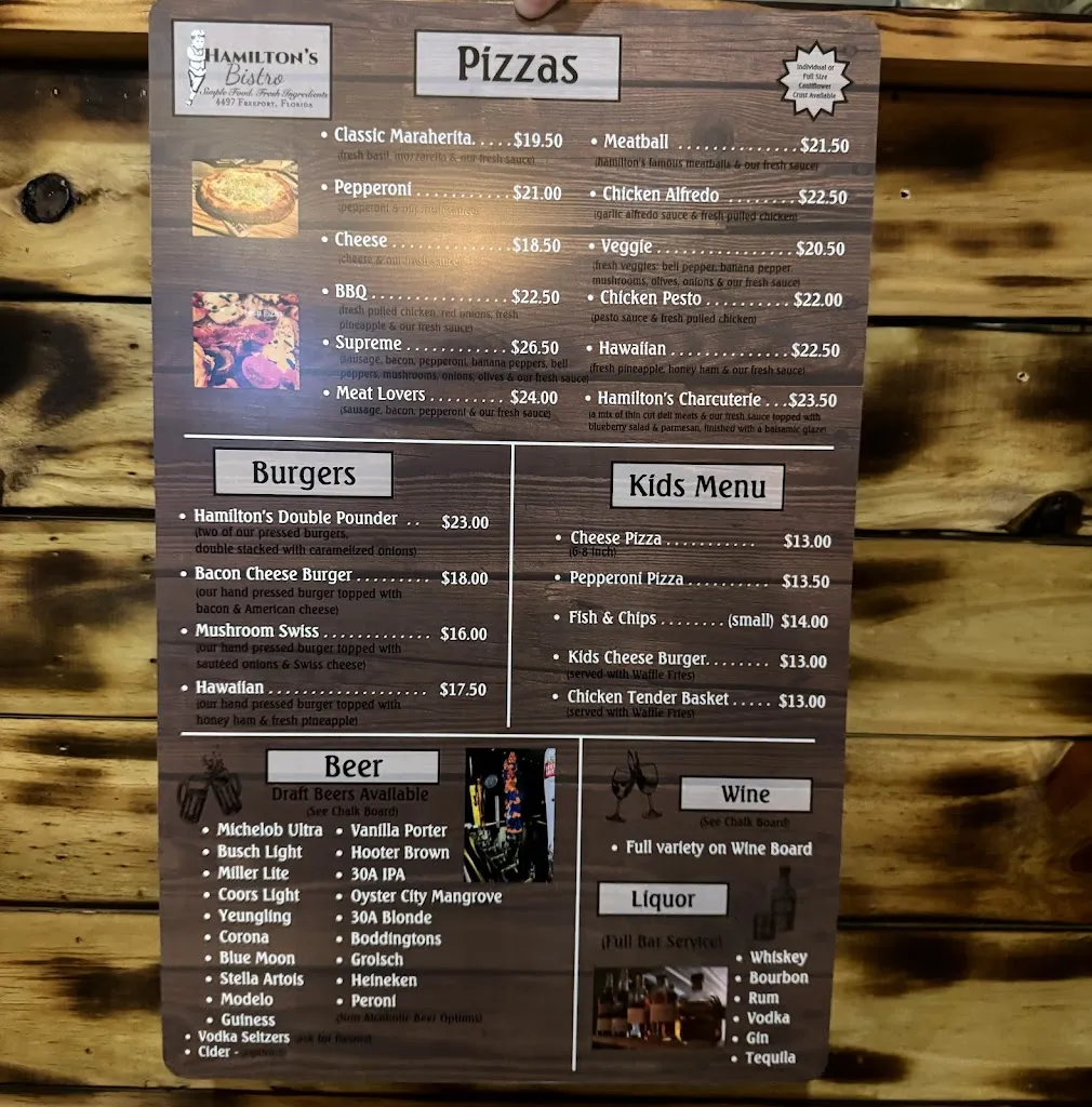 Menu_Hamilton's Bistro_Freeport, FL_image_old_2