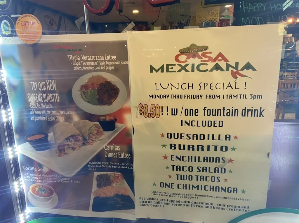Menu_Casa Mexicana Bar & Grill_Tampa, FL_image_old_1