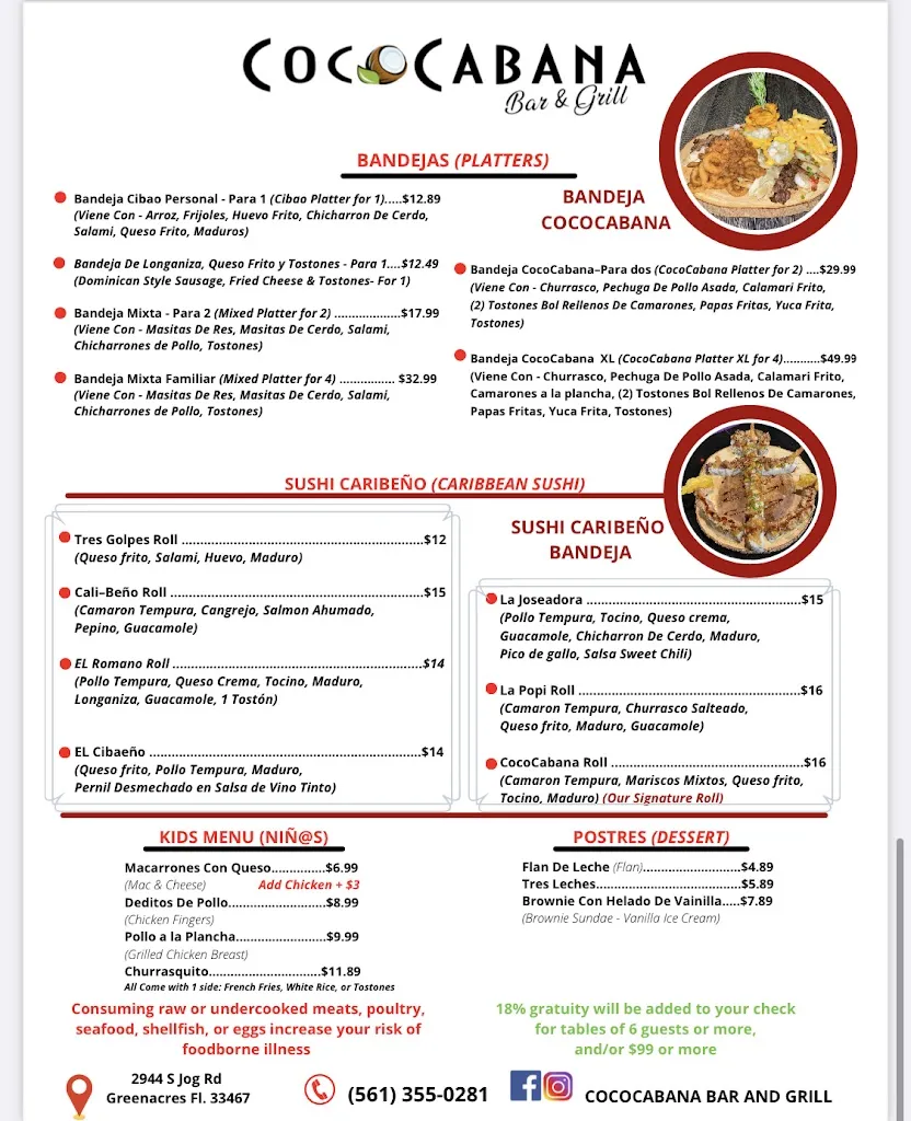 Menu_CocoCabana Bar & Grill_Greenacres, FL_image_old_2