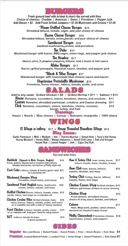 Menu_The Lazy Lizard_Hernando Beach, FL_image_old_3