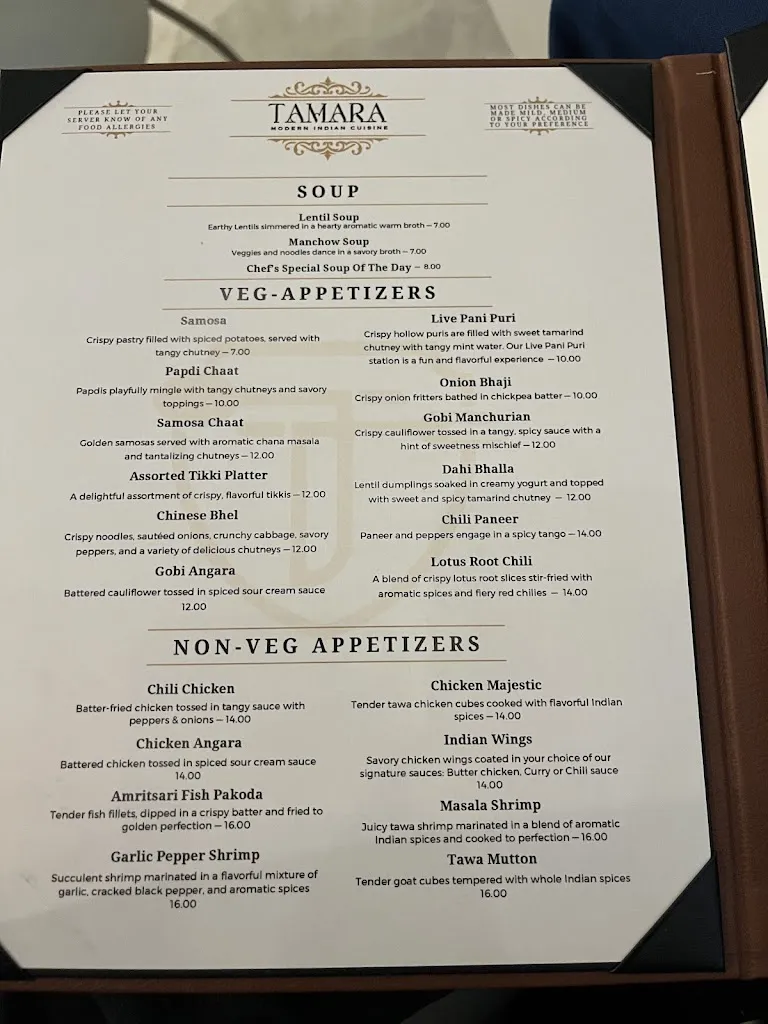 Menu_Tamara Modern Indian Cuisine_Orlando, FL_image_old_3