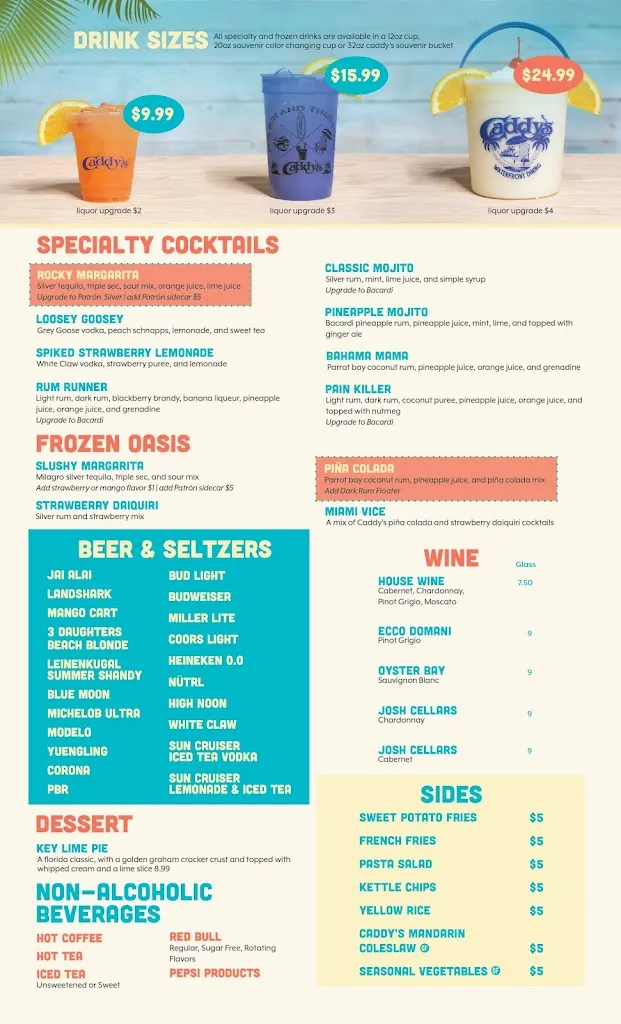 Menu_Caddy's Indian Shores_Indian Shores, FL_image_old_2