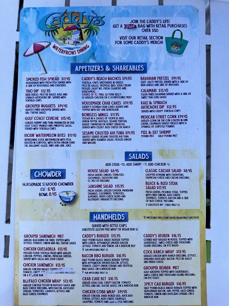 Menu_Caddy's Indian Shores_Indian Shores, FL_image_old_3
