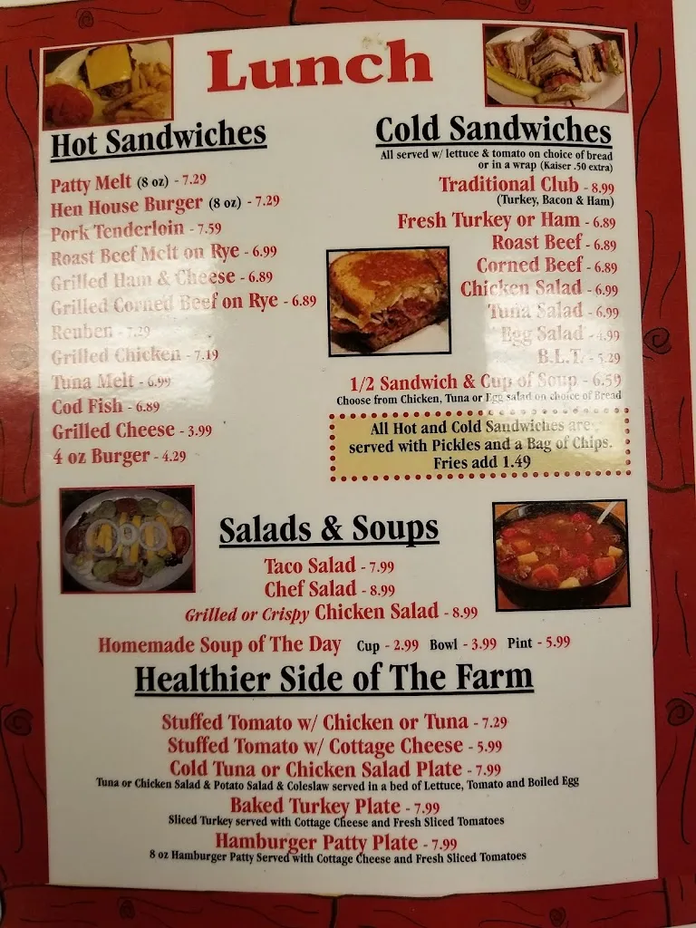 Menu_Hen House Cafe_Inverness, FL_image_old_3