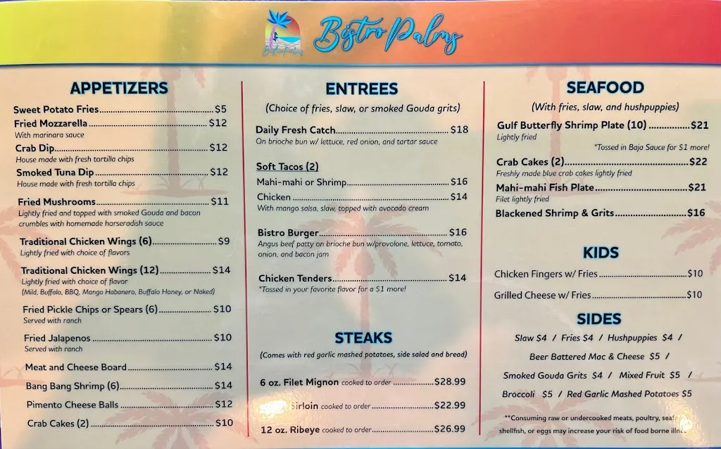 Menu_Bistro Palms Marianna_Marianna, FL_image_old_3