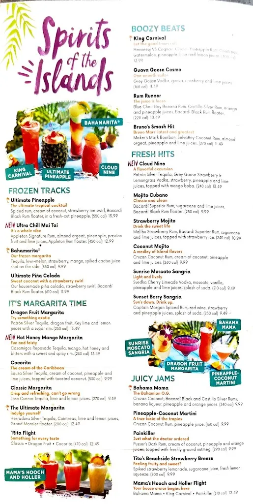 Menu_Bahama Breeze_Lutz, FL_image_old_1