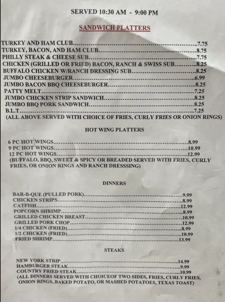 Menu_Mayo Cafe_Mayo, FL_image_old_1
