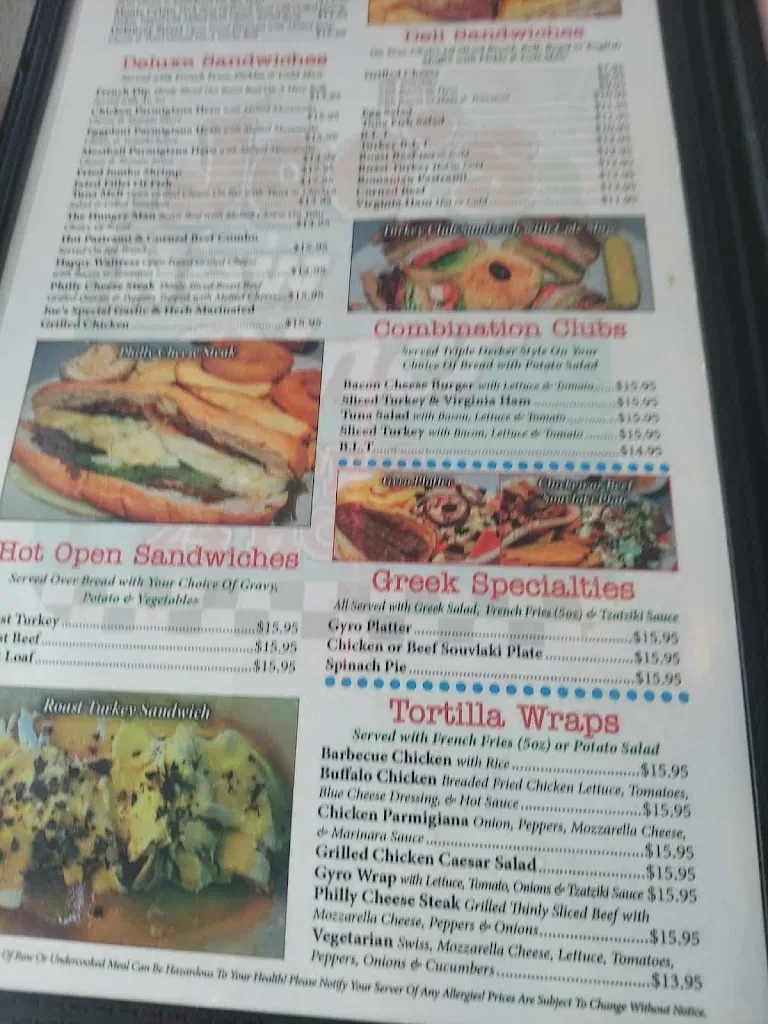 Menu_Joe's New York Diner_Tampa, FL_image_old_1