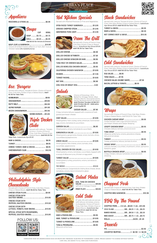 Menu_Debra's Place_North Palm Beach, FL_image_old_1