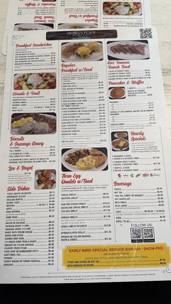 Menu_Debra's Place_North Palm Beach, FL_image_old_2