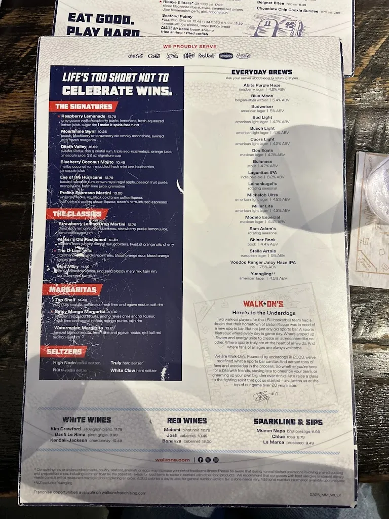 Menu_Walk-On's Sports Bistreaux - Wesley Chapel Restaurant_Lutz, FL_image_old_3