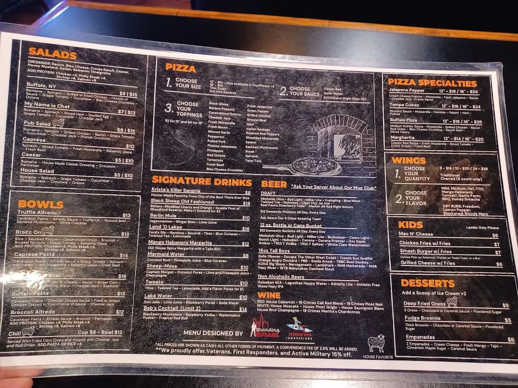 Menu_Black Sheep American Pub_Lutz, FL_image_old_2