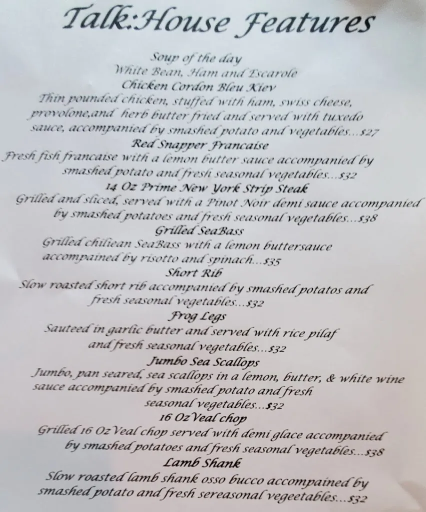 Menu_The Talk:house_Stuart, FL_image_old_2