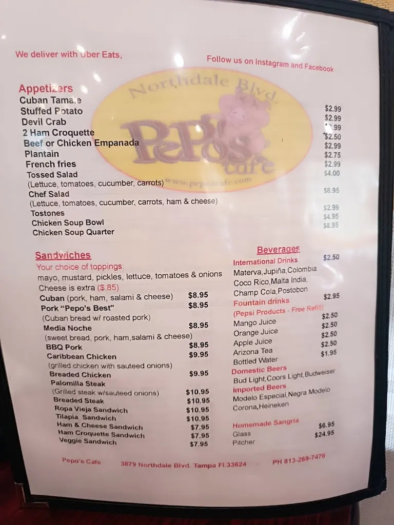 Menu_Pepo's Cafe - Northdale Blvd_Tampa, FL_image_old_2