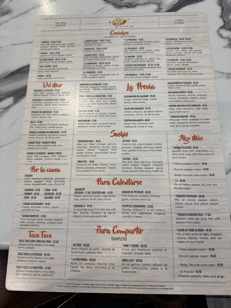 Menu_Aji Ceviche Bar Tampa – Peruvian Restaurant_Tampa, FL_image_old_2