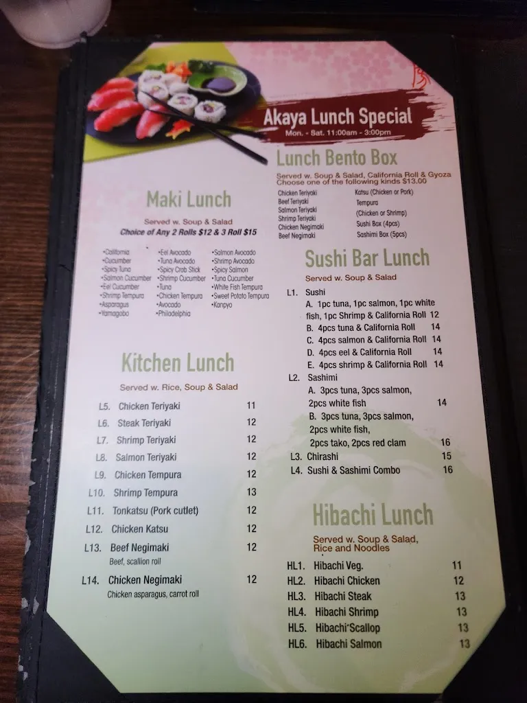 Menu_Akaya Grill & Sushi Restaurant_Orange Park, FL_image_old_3