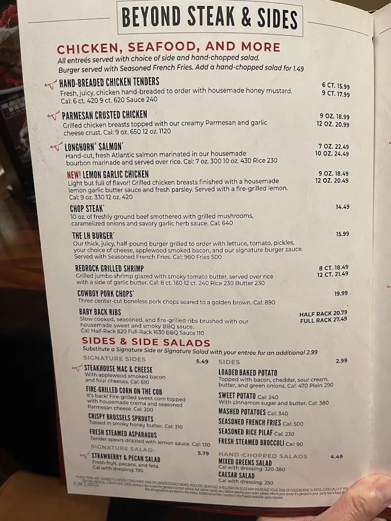 Menu_LongHorn Steakhouse_Orlando, FL_image_old_3