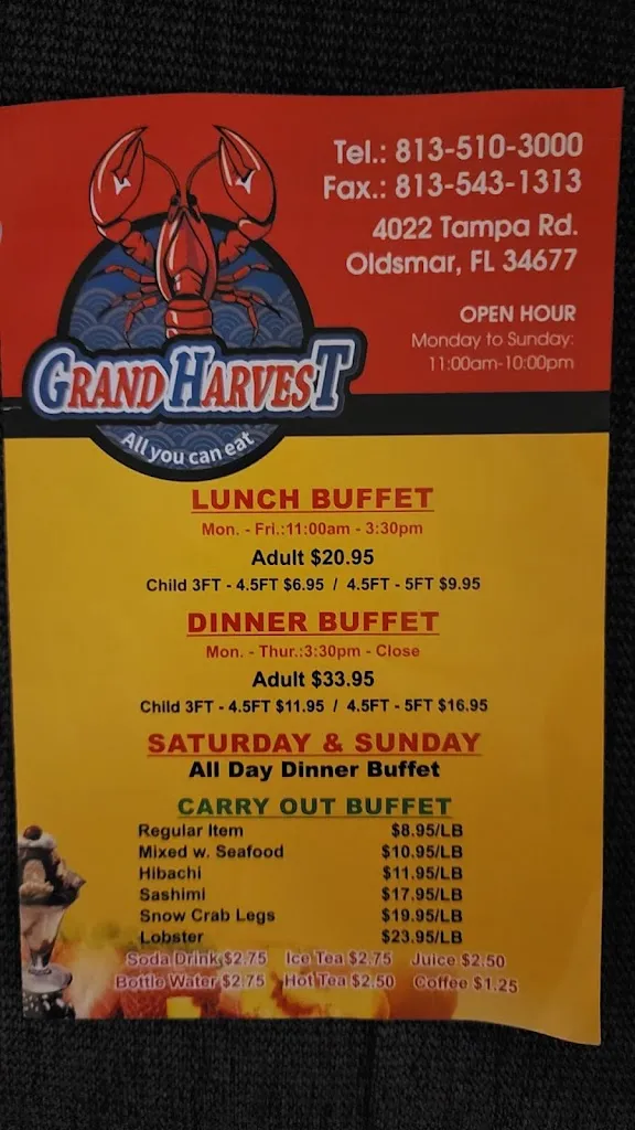 Menu_Grand harvest buffet_Oldsmar, FL_image_old_2