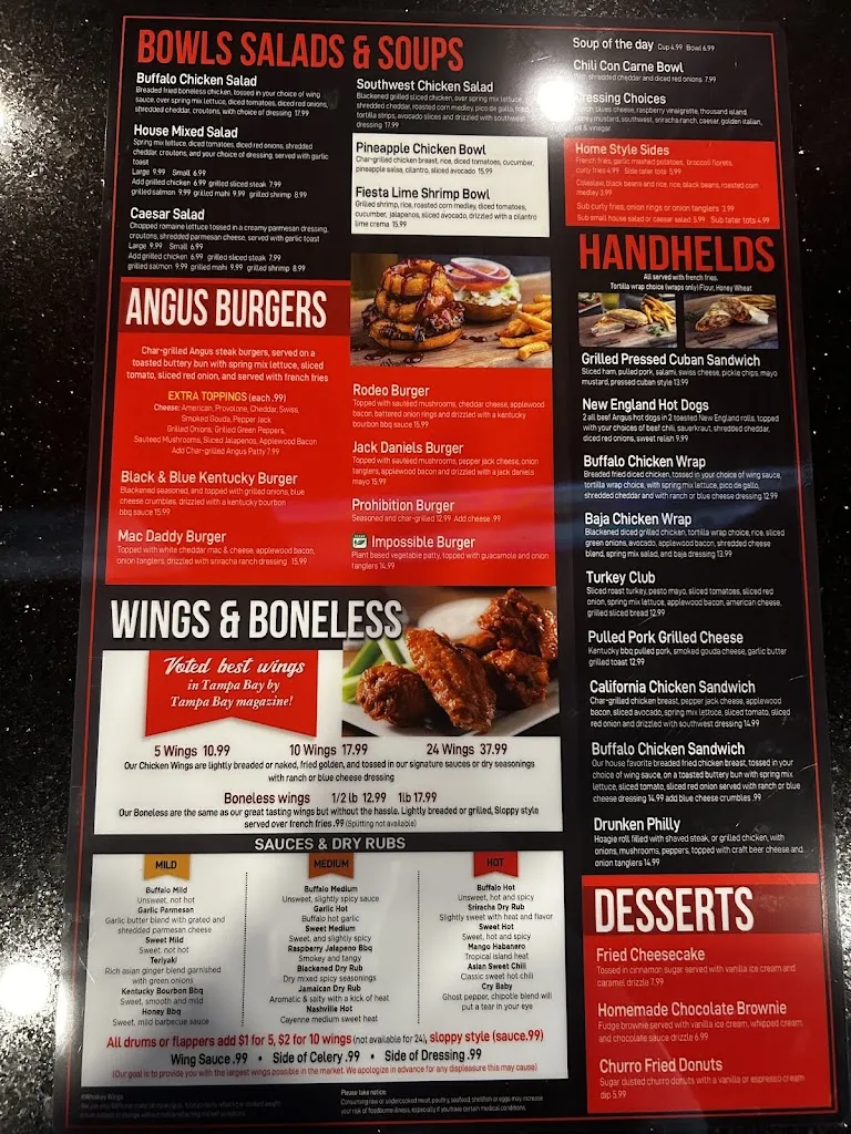 Menu_Whiskey Wings Oldsmar_Oldsmar, FL_image_old_2