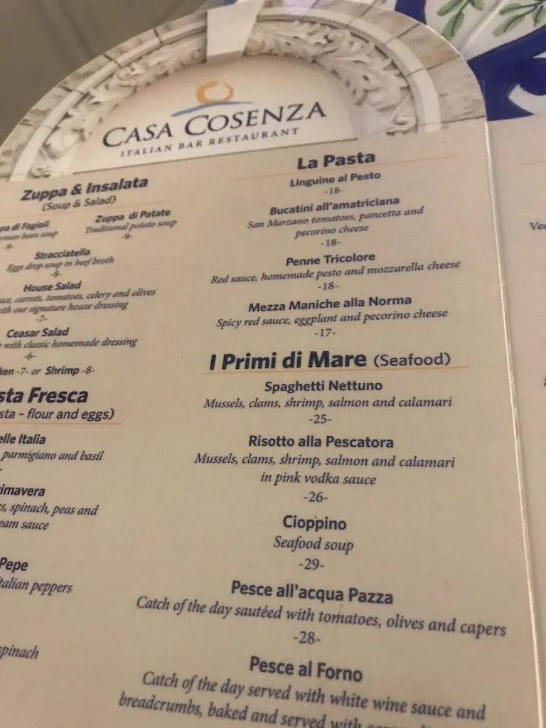 Menu_Casa Cosenza_Oldsmar, FL_image_old_3