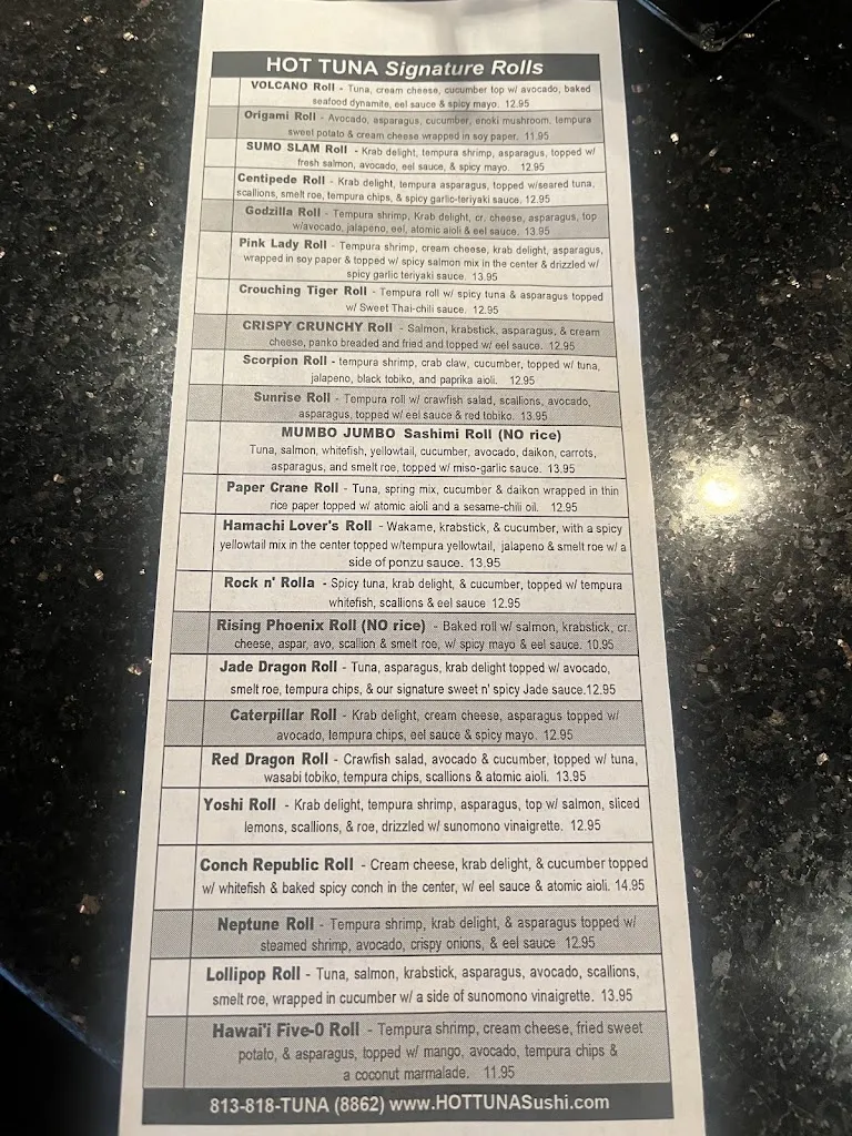 Menu_Hot Tuna Sushi Bar and Grille_Oldsmar, FL_image_old_1
