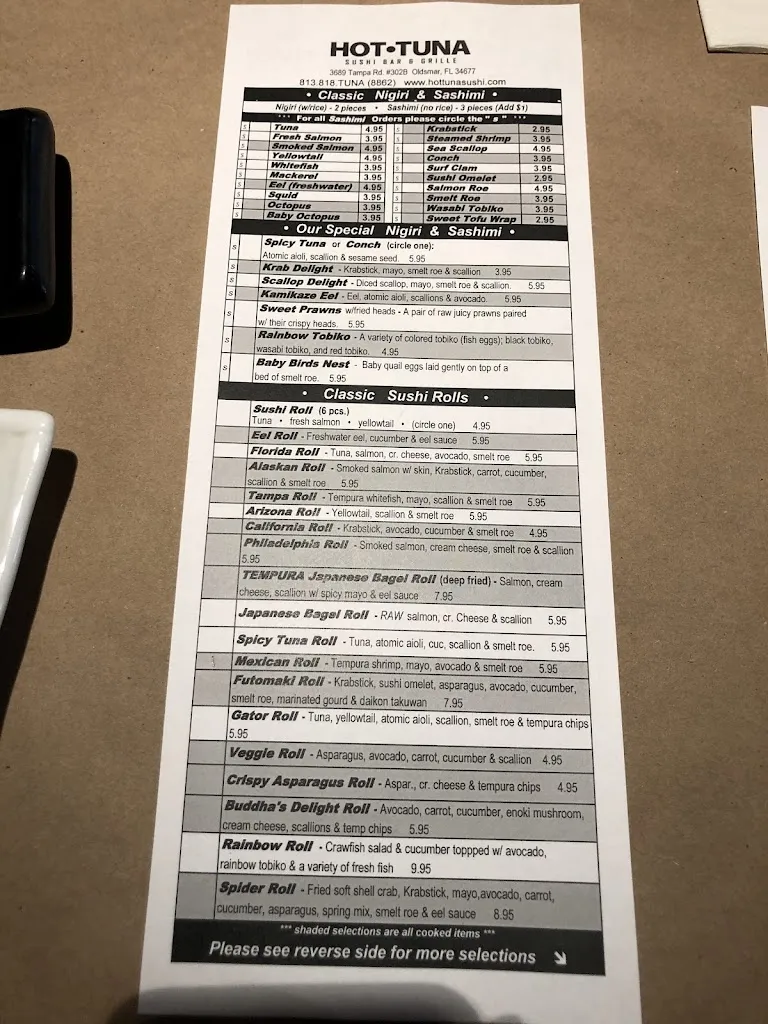 Menu_Hot Tuna Sushi Bar and Grille_Oldsmar, FL_image_old_3