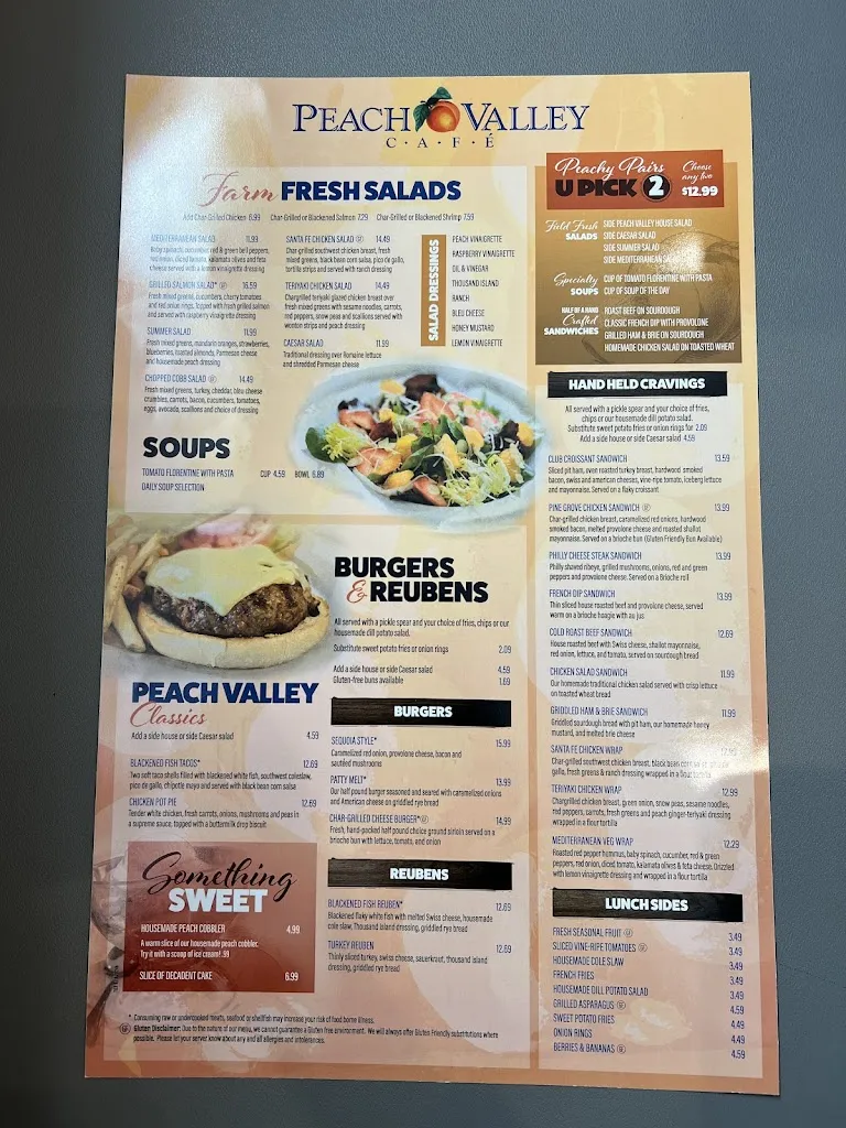 Menu_Peach Valley Café_Ormond Beach, FL_image_old_1