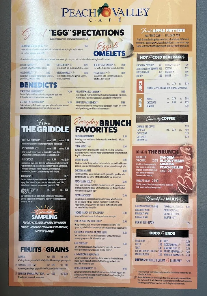 Menu_Peach Valley Café_Ormond Beach, FL_image_old_2