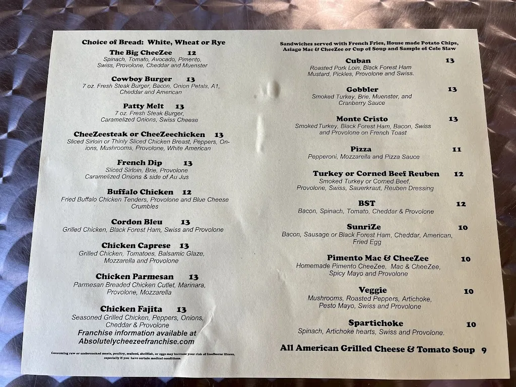 Menu_Absolutely CheeZee_Ormond Beach, FL_image_old_3