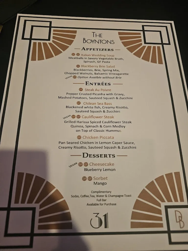 Menu_31 Supper Club_Ormond Beach, FL_image_old_2